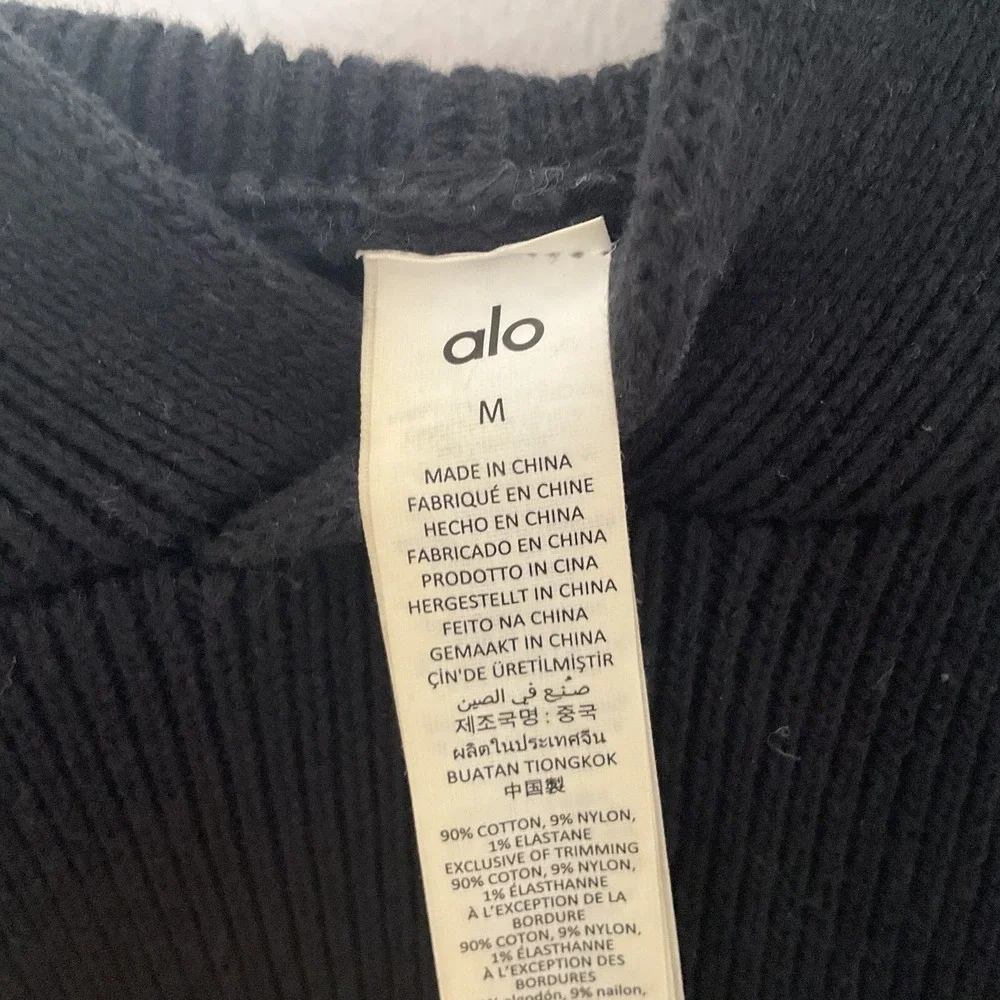 Alo Yoga Scholar Hooded Sweater Black M